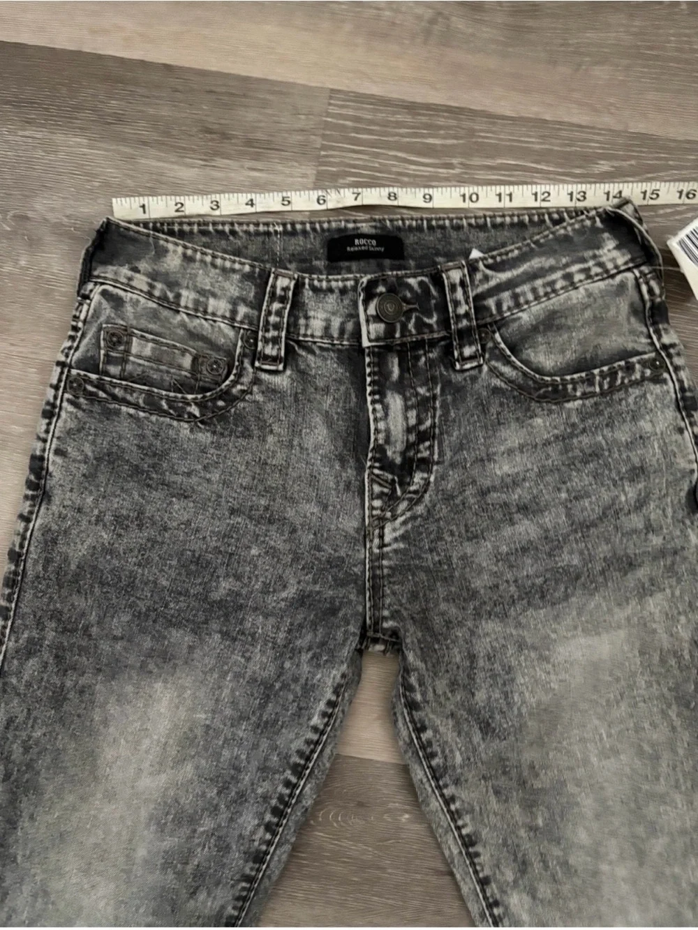 True Religion Rocco Relaxed Skinny Jeans Men’s 29x31  lGray Black